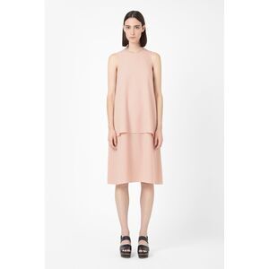 Cos Double Layer Crep Pink Sz 10 Dress